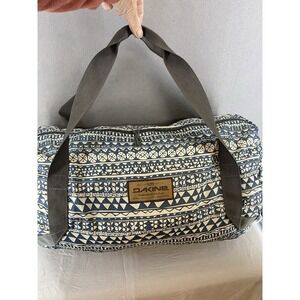 Dakine STASHABLE DUFFEL Medium Nylon Duffel Lightweight Travel Blue & Cream EUC